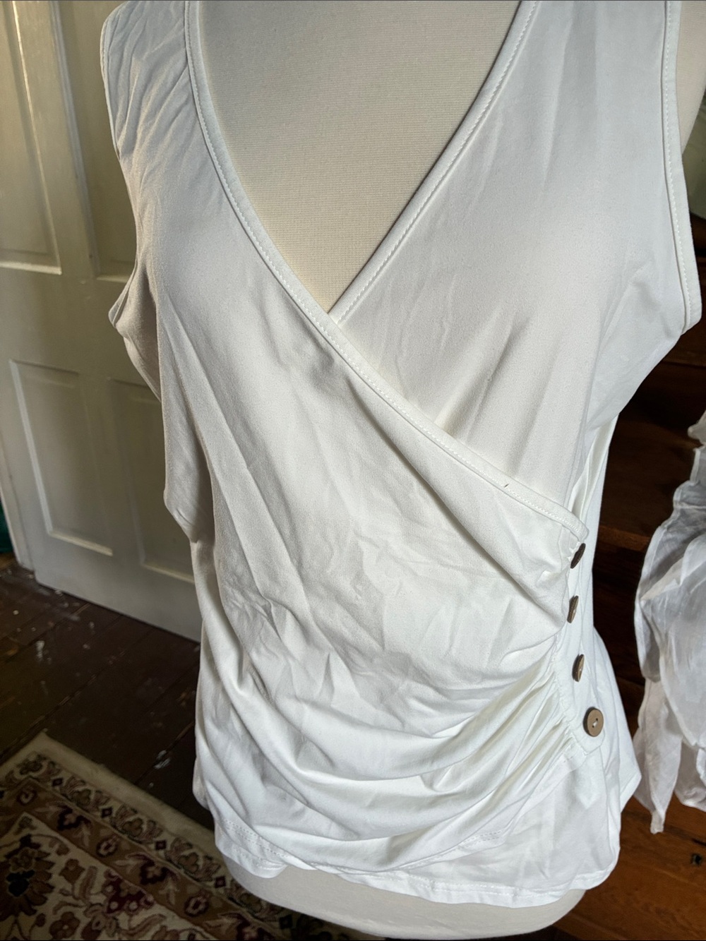 Women’s White Wrap-Style Sleeveless Camisole
